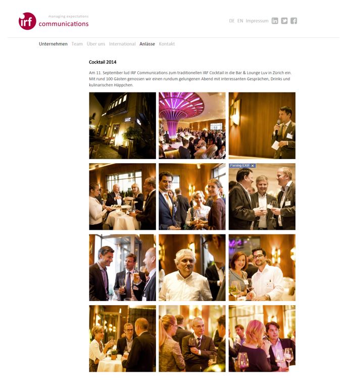 IRF Communications AG Eventreportage 2014